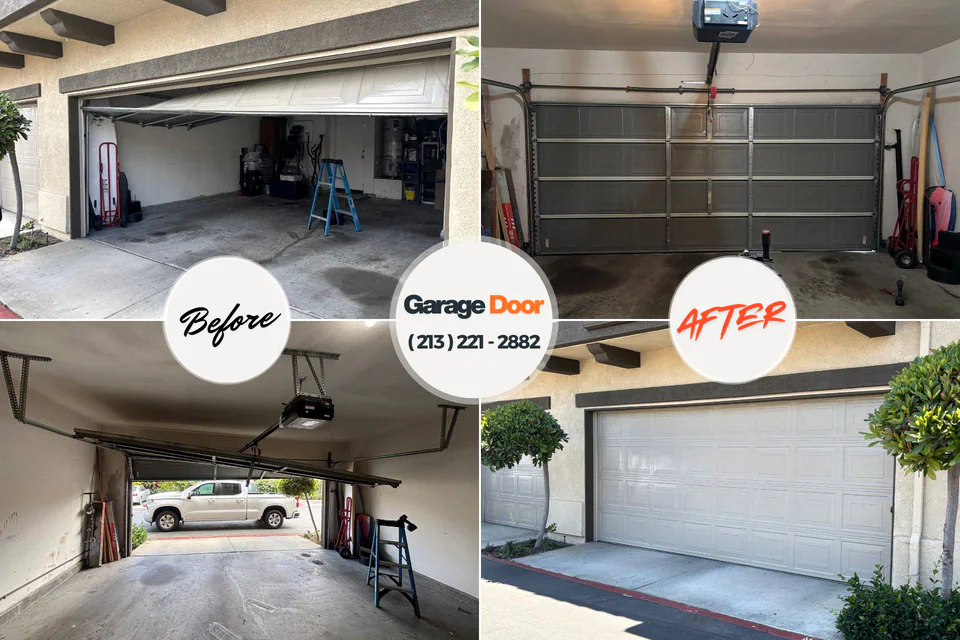 Before and after: garage door company Vienna, IL